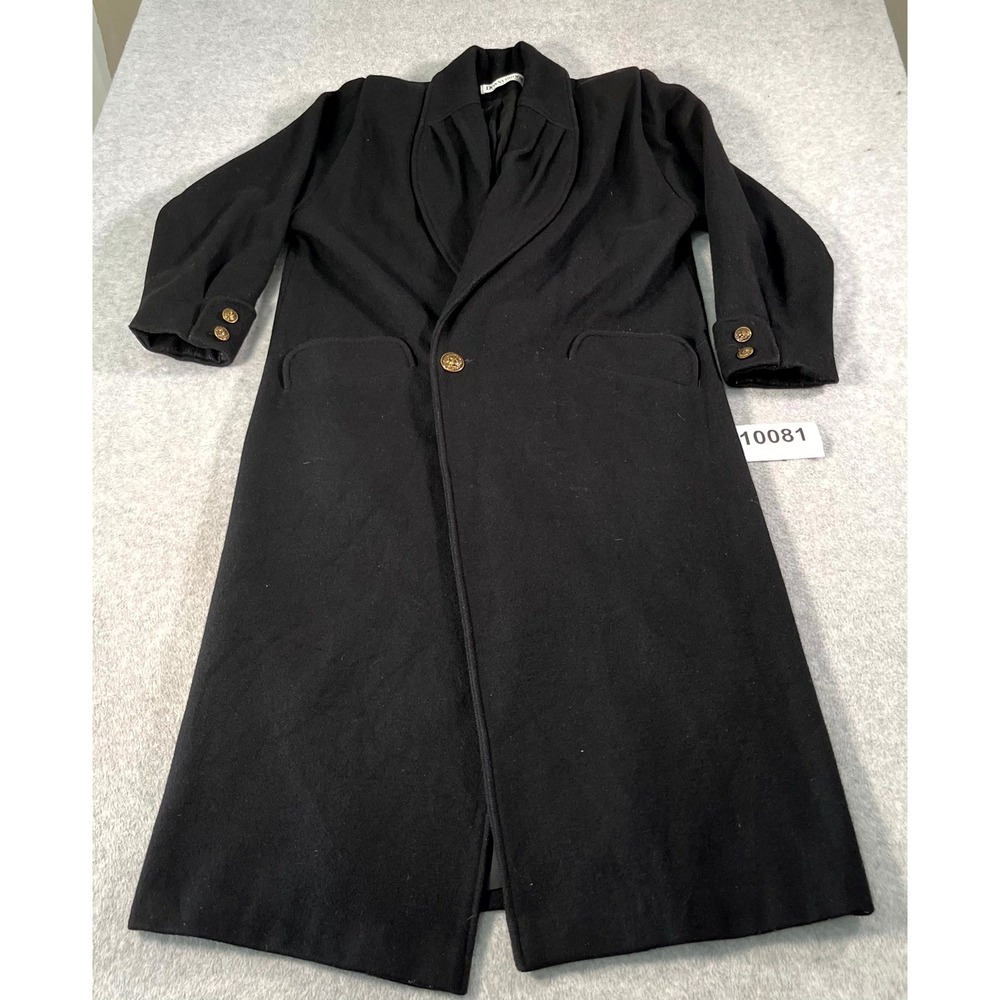 Donny Brook Overcoat Womens 8 Black Lined Wool Shawl Lapel Winter Wear Casual